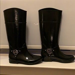 Michael Kors rain boots with hardware